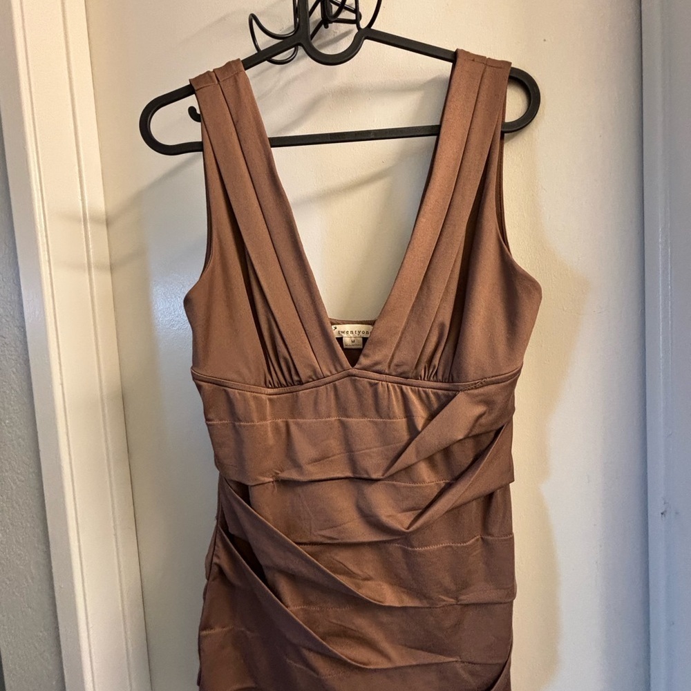 Elegant Brown Tank Top